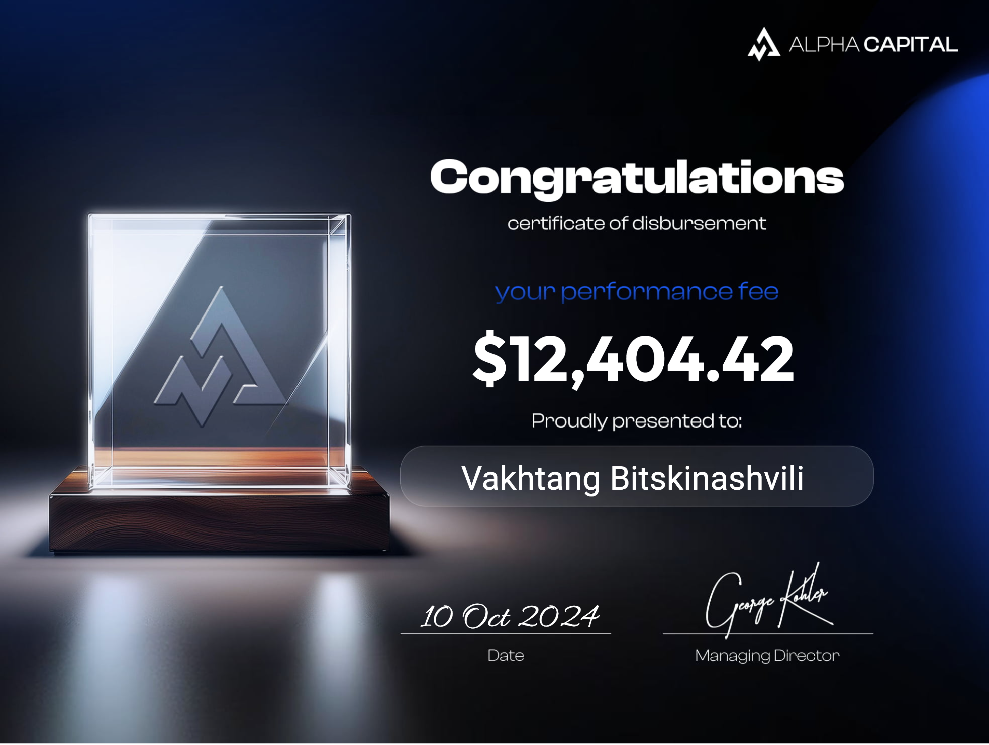 Trading Certificate 7