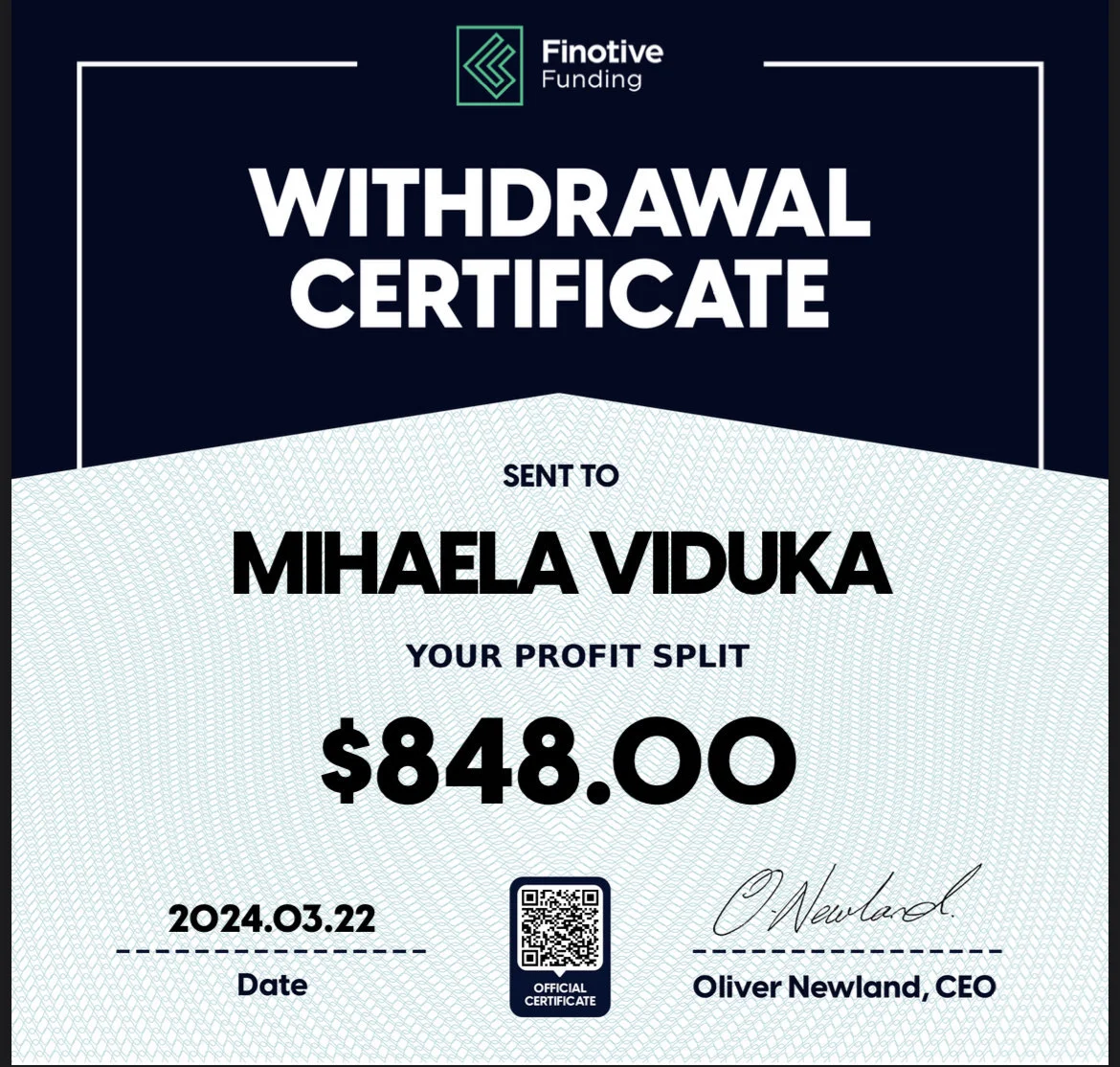 Trading Certificate 53