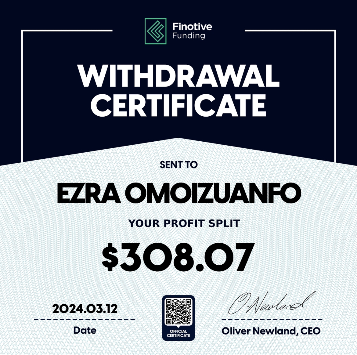 Trading Certificate 63