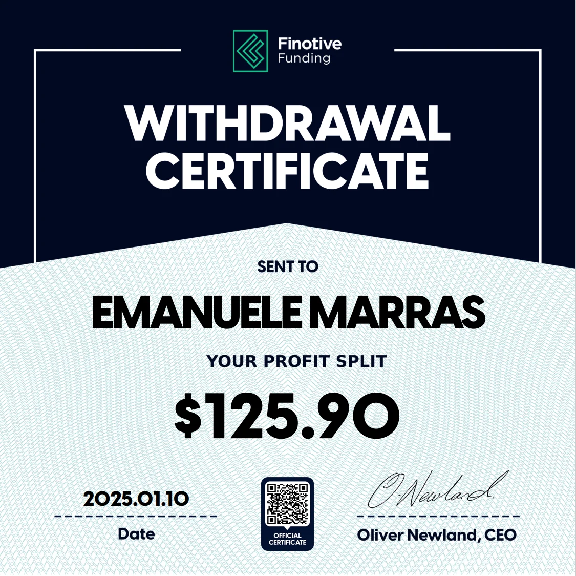 Trading Certificate 67