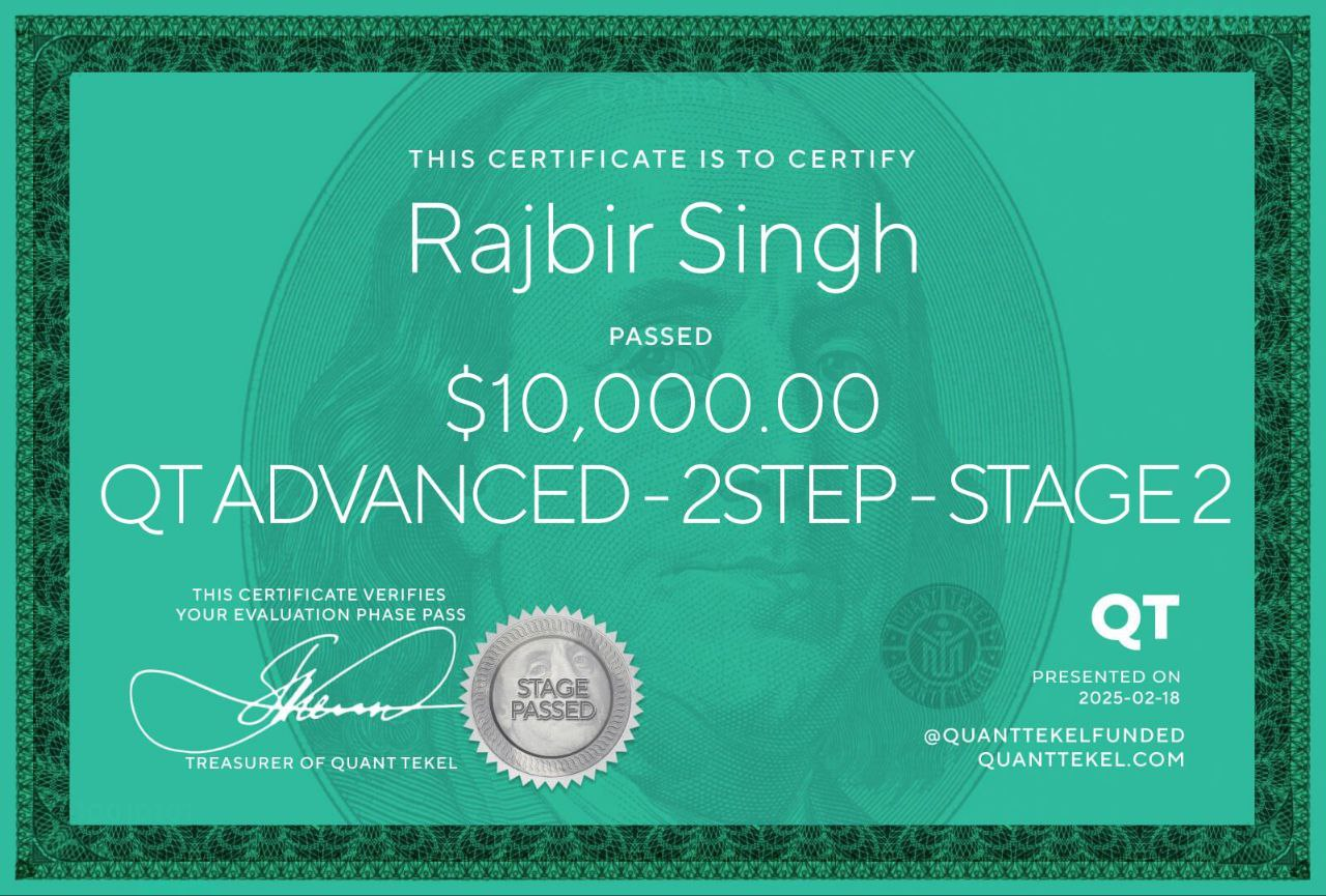 Trading Certificate 72