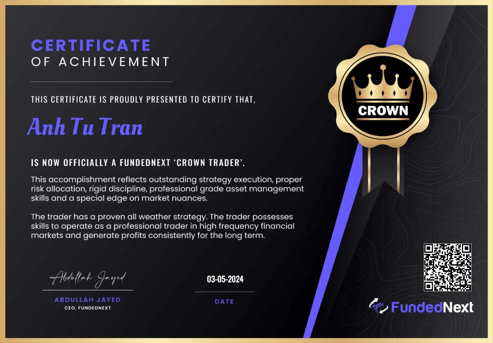 Trading Certificate 80